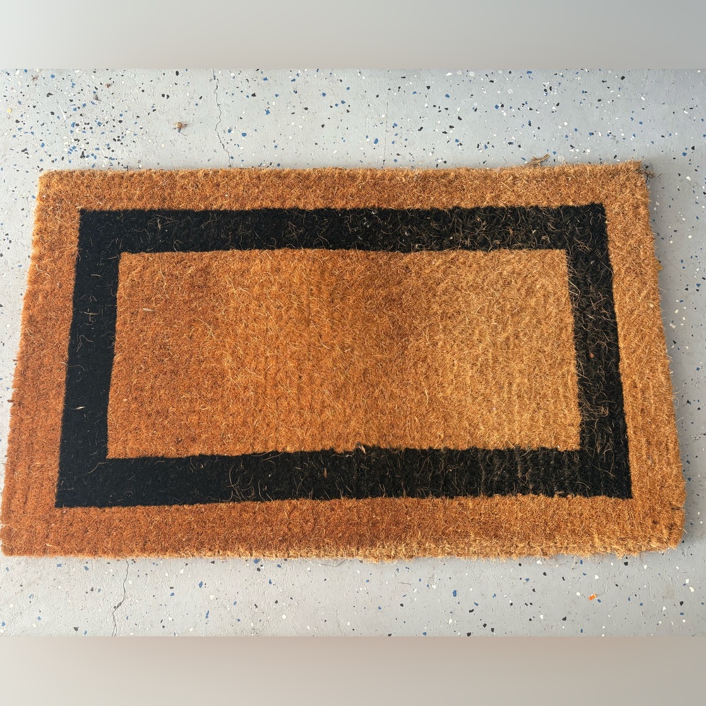 Pottery Barn Picture Frame Doormat, 22 x 36", Black